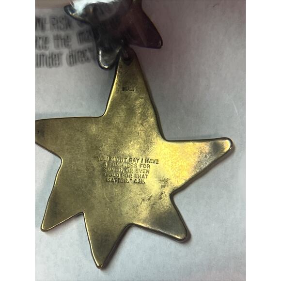 Robert Lee Morris Gold Star Necklace - Picture 3 of 9